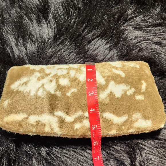 Vintage Ingber Foldover Clutch Purse with Gold Tone Kiss Lock Faux Fur/Wool like - Picture 11 of 14